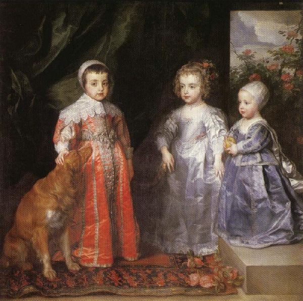 Portrait of the Children of Charles I. Van Dyck.