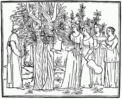 FIG. 28.—Poliphilo and the Nymphs. From the
