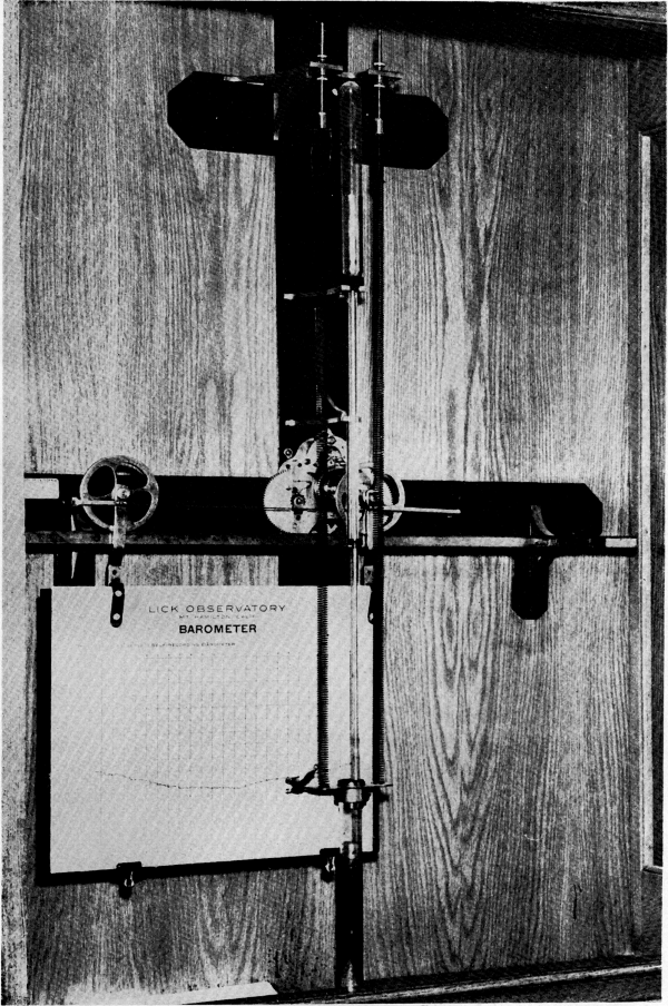 Figure 11.—Draper's mechanical registering barometer,
as used in the Lick Observatory. (Photo courtesy Lick Observatory.)