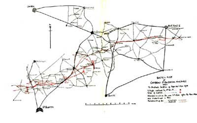 SKETCH MAP OF CAMBRAI-ST. QUENTIN-AVESNES AREA