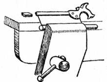 Fig. 193.—Sawing Groove
    in Dowel.