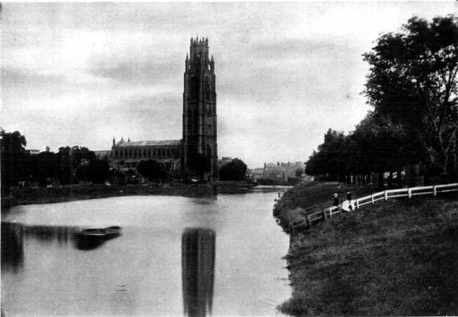 ST. BOTOLPH'S CHURCH FROM THE RIVER, BOSTON.