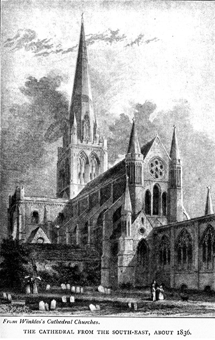 THE CATHEDRAL FROM THE SOUTH-EAST, ABOUT 1836.