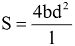 Equation; S=4bd^2/l