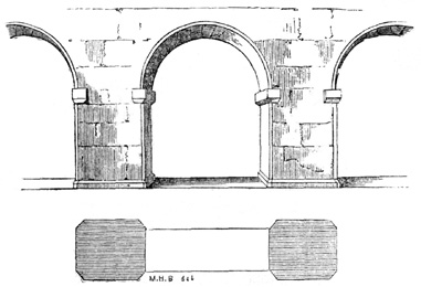 Anglo-Saxon Arches, St. Michael's Church, St. Alban's, A. D.
948.