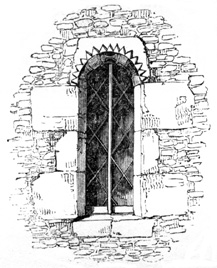 Early Norman Window, Darent Church, Kent, with incipient
zig-zag moulding.