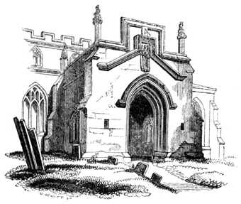 South Porch of Newbold-upon-Avon Church, Warwickshire.