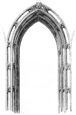 Panelled Arch, Sherborne Church, Dorsetshire.