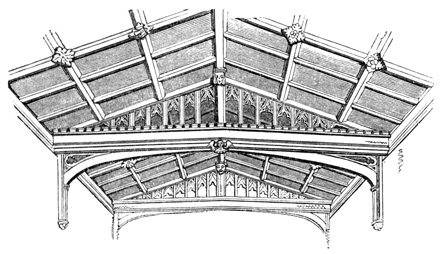 Wooden Roof, south aisle, St. Mary's Church, Leicester.