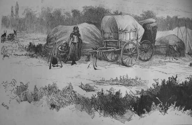 Gipsies Camping among the Heath near London