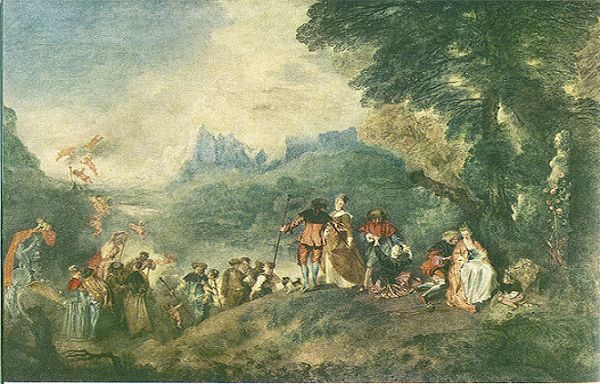 L'Embarquement pour l'Île de Cythère. Watteau.