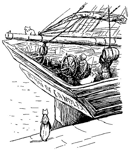 Susan watched a cask of cider
that bobbed and swung in the air, on its passage from the quay to the deck of the
Pound of Candles.