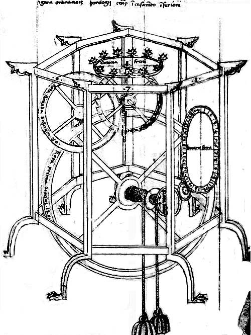 Framework Structure of the Astronomical
Clock of Giovanni de Dondi of Padua,
A.D. 1364.