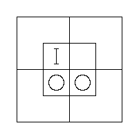 Alternative diagram representing x m and y m exist and x prime m does not exist