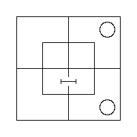 Diagram representing x prime m exists and y prime m prime does not exists