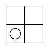 Diagram representing x prime y does not exist