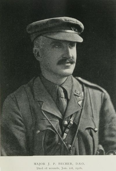 Major J. P. Becher, D.S.O.
Died of wounds, Jan. 1st, 1916.