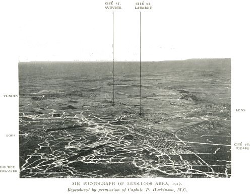 Air Photograph Of Lens-loos Area, 1917.