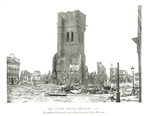 The Clock Tower, Bthune, 1918.