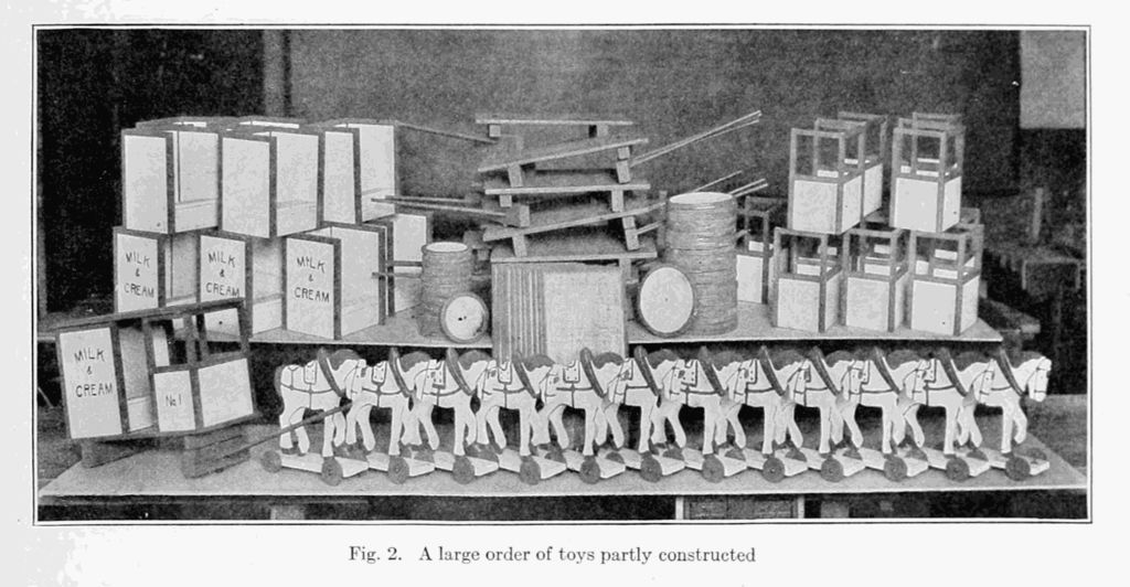 Fig. 2. A large order of toys partly constructed