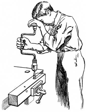 Fig. 85.—Vertical Boring previous to Chiselling.