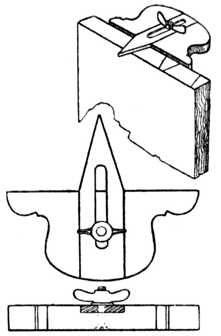 Fig. 304.—Hand-made Template
for Marking Dovetails.