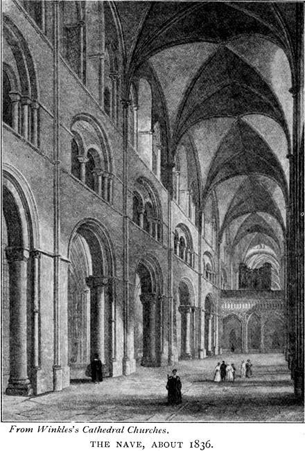 THE NAVE, ABOUT 1836. From Winkles's Cathedral
Churches.