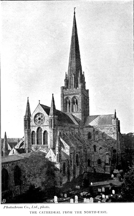 THE CATHEDRAL FROM THE NORTH-EAST. Photochrom Co.,
Ltd., photo.