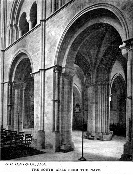 THE SOUTH AISLE FROM THE NAVE. S.B. Bolas & Co.
photo.