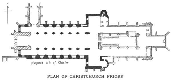 PLAN OF CHRISTCHURCH PRIORY