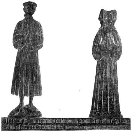 BRASS OF WILLIAM AND ALICE MARKEBY
