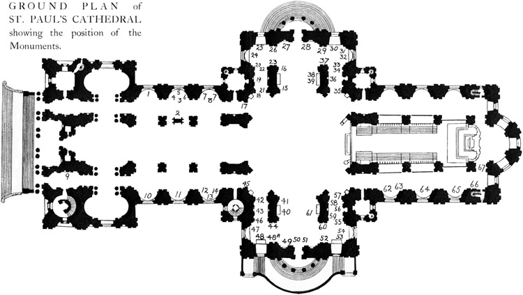 Ground Plan of St. Paul's Cathedral