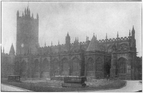 MANCHESTER CATHEDRAL FROM THE SOUTH.