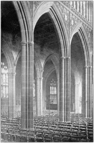 VIEW ACROSS THE NAVE, LOOKING NORTH-EAST.