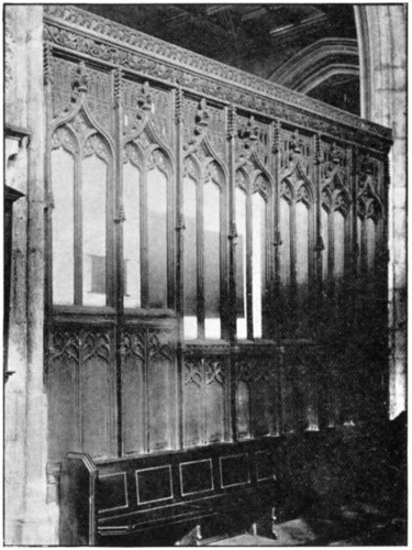 SCREEN BETWEEN THE JESUS CHAPEL AND THE SOUTH CHOIR AISLE.