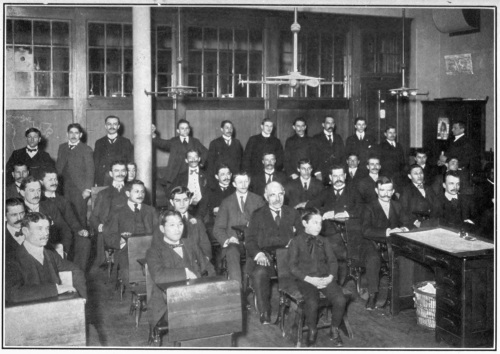 IN AN EVENING SCHOOL. NEW YORK.

American, Armenian, Austrian, Bohemian, Cuban, Dane, Dutch, Finlander,
French, German, Greek, Hungarian, Irish, Italian, Japanese, Mexican,
Negro, Norwegian, Pole, Roumanian, Russian, Scotch, Slovak, Spanish,
Swede, Swiss. Can you tell them apart?