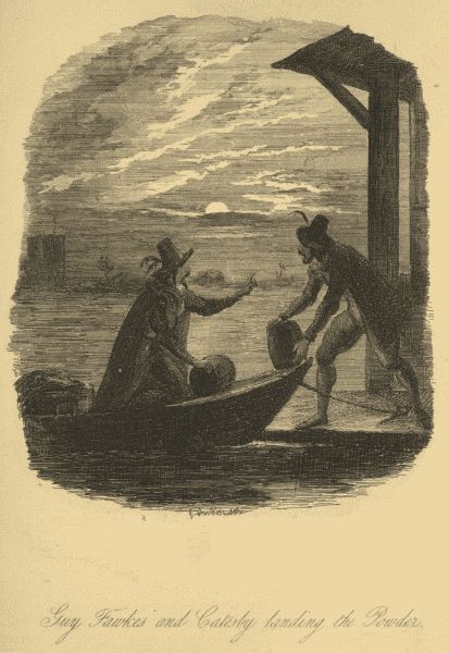 Guy Fawkes and Catesby landing the Powder.