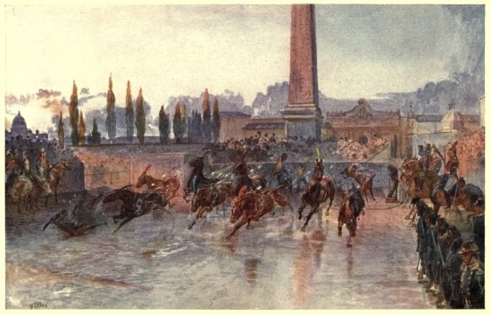 THE START FOR THE HORSE RACE, ROME