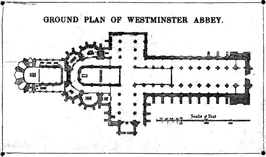 GROUND PLAN OF WESTMINSTER ABBEY.