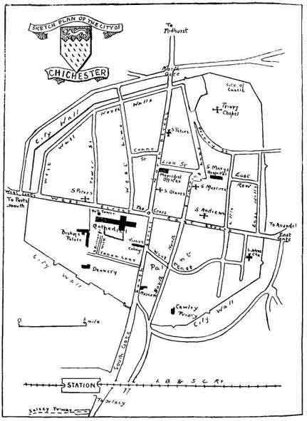 SKETCH PLAN OF THE CITY OF CHICHESTER.
