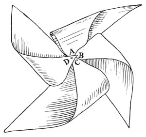 How the Paper Pinwheel is Folded.