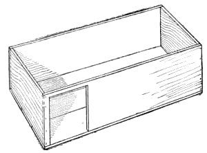 In Cutting the Opening for the Bay Windows, leave a Narrow Strip
over the Opening, as above, for a "Beam."