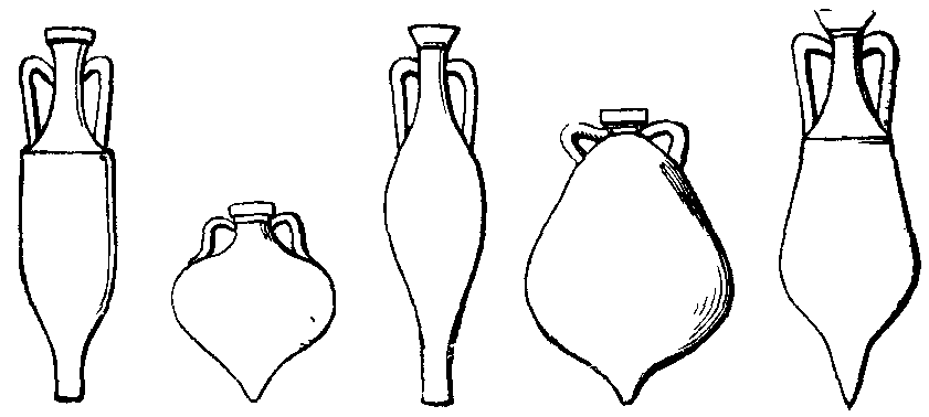 Illustration: GREEK AMPHORA-WINE VESSELS.