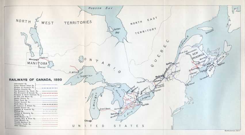 Railways of Canada, 1880