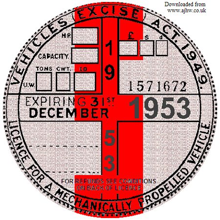 Your Reproduction Tax Disc