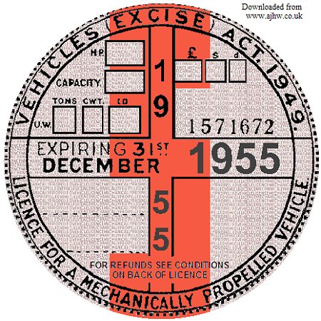 Your Reproduction Tax Disc