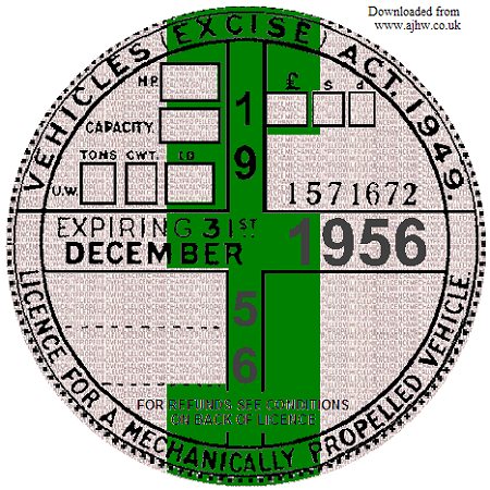 Your Reproduction Tax Disc