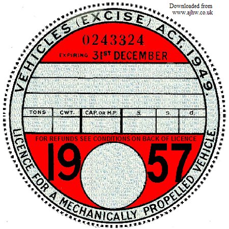 Your Reproduction Tax Disc