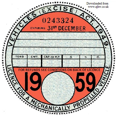 Your Reproduction Tax Disc