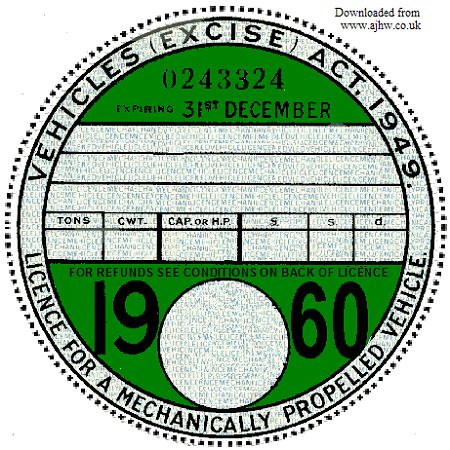 Your Reproduction Tax Disc